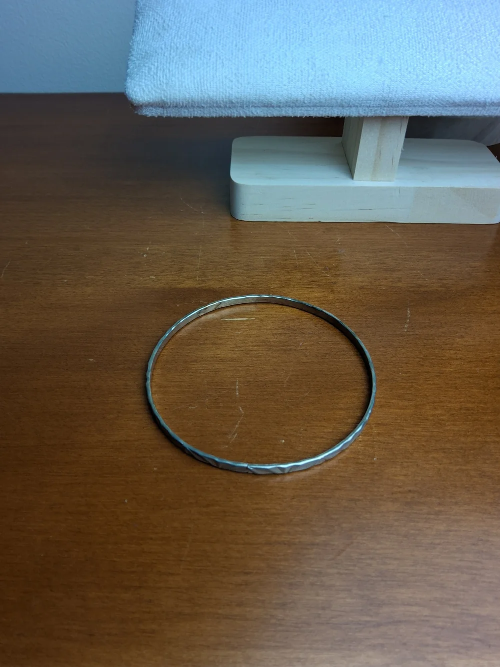 Sterling-Style Textured Silver Women's Cuff Bracelet